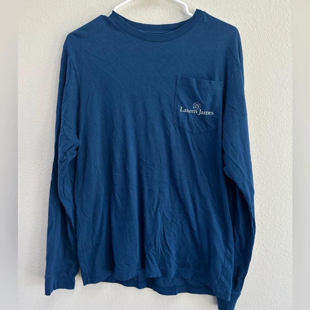 Lauren James navy Long sleeve t shirt small Tied and True Bows - Picture 5 of 5